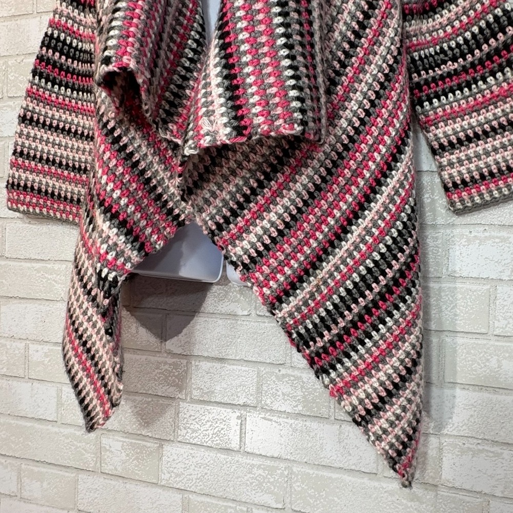 Handmade Crochet Cape Cardigan Medium Indie Boho Hippie Festival Folk Cottage - Picture 9 of 11